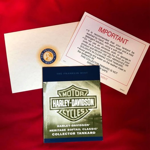 Franklin Mint Harley Davidson Heritage Soft-tail collectible tankard - Picture 3 of 3